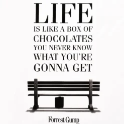 Forrest Gump - Life Is Like a Box of Chocolates T-Shirt weiß