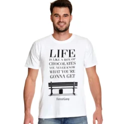 Forrest Gump - Life Is Like a Box of Chocolates T-Shirt weiß