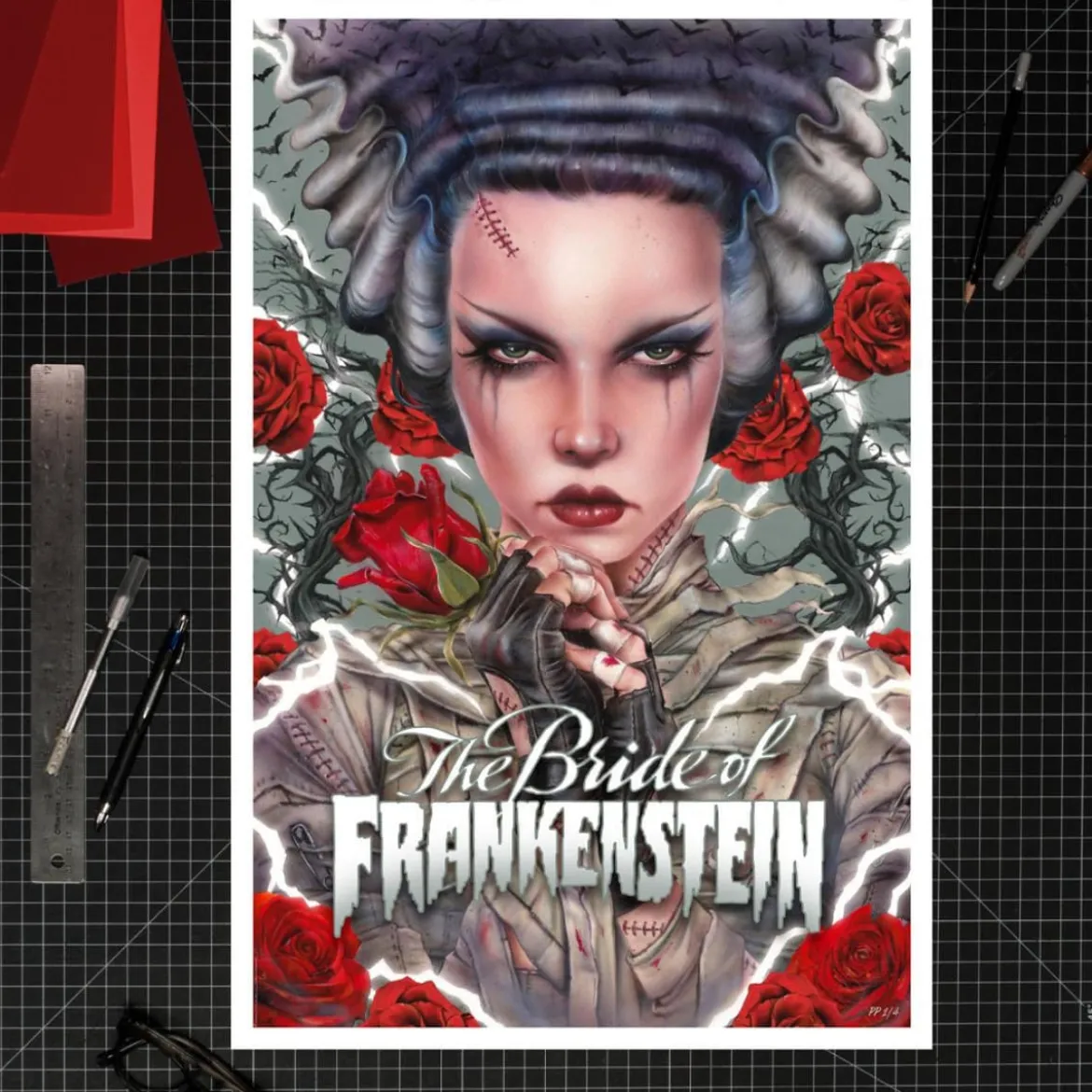 Frankensteins Braut Kunstdruck Bride Afterlife by Brian M. Viveros 61 x 41 cm - ungerahmt