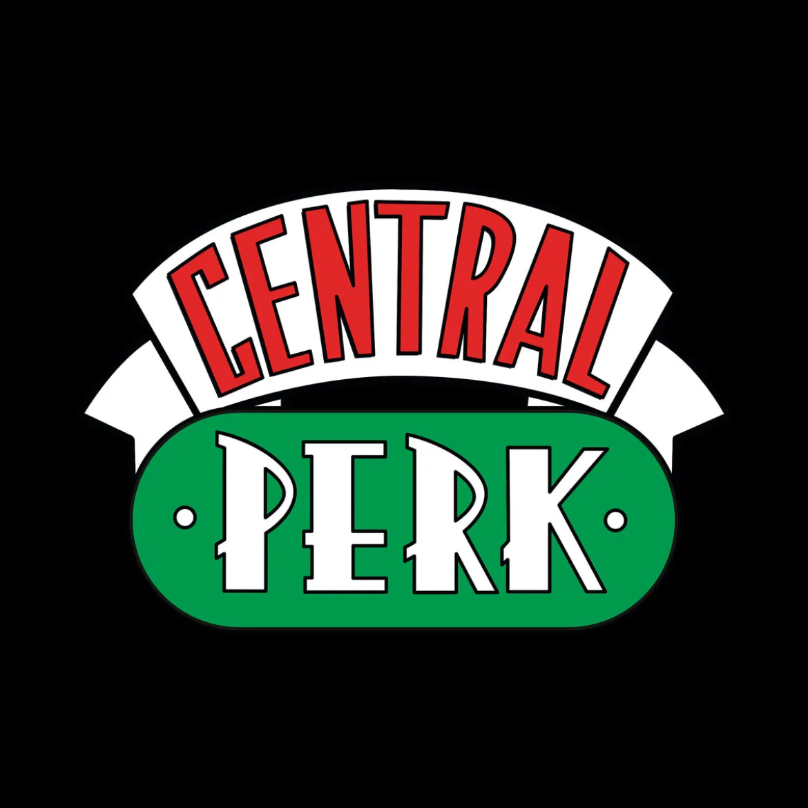 Friends - Central Perk Logo T-Shirt schwarz
