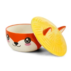 Fuchs Kawaii Schale mit Deckel für Anime Fans