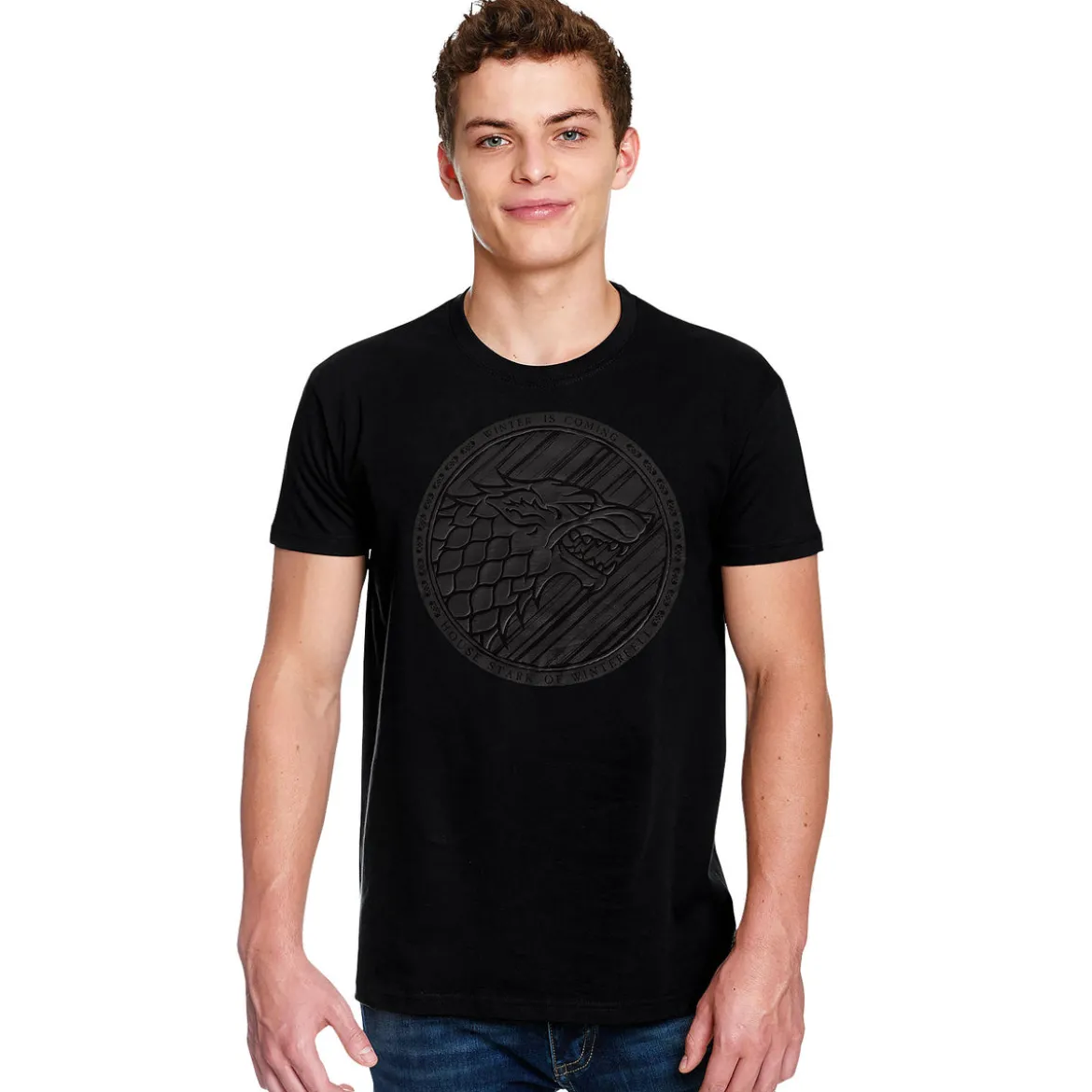 Game of Thrones - Dark Stark 3D Logo T-Shirt schwarz
