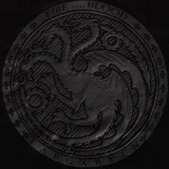 Game of Thrones - Dark Targaryen 3D Logo T-Shirt schwarz