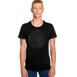Game of Thrones - Dark Targaryen 3D Logo T-Shirt schwarz