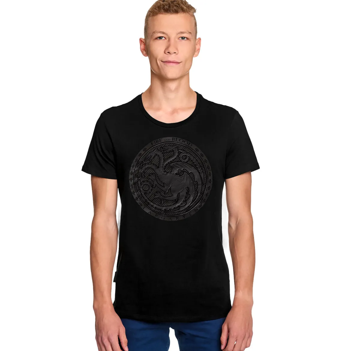 Game of Thrones - Dark Targaryen 3D Logo T-Shirt schwarz