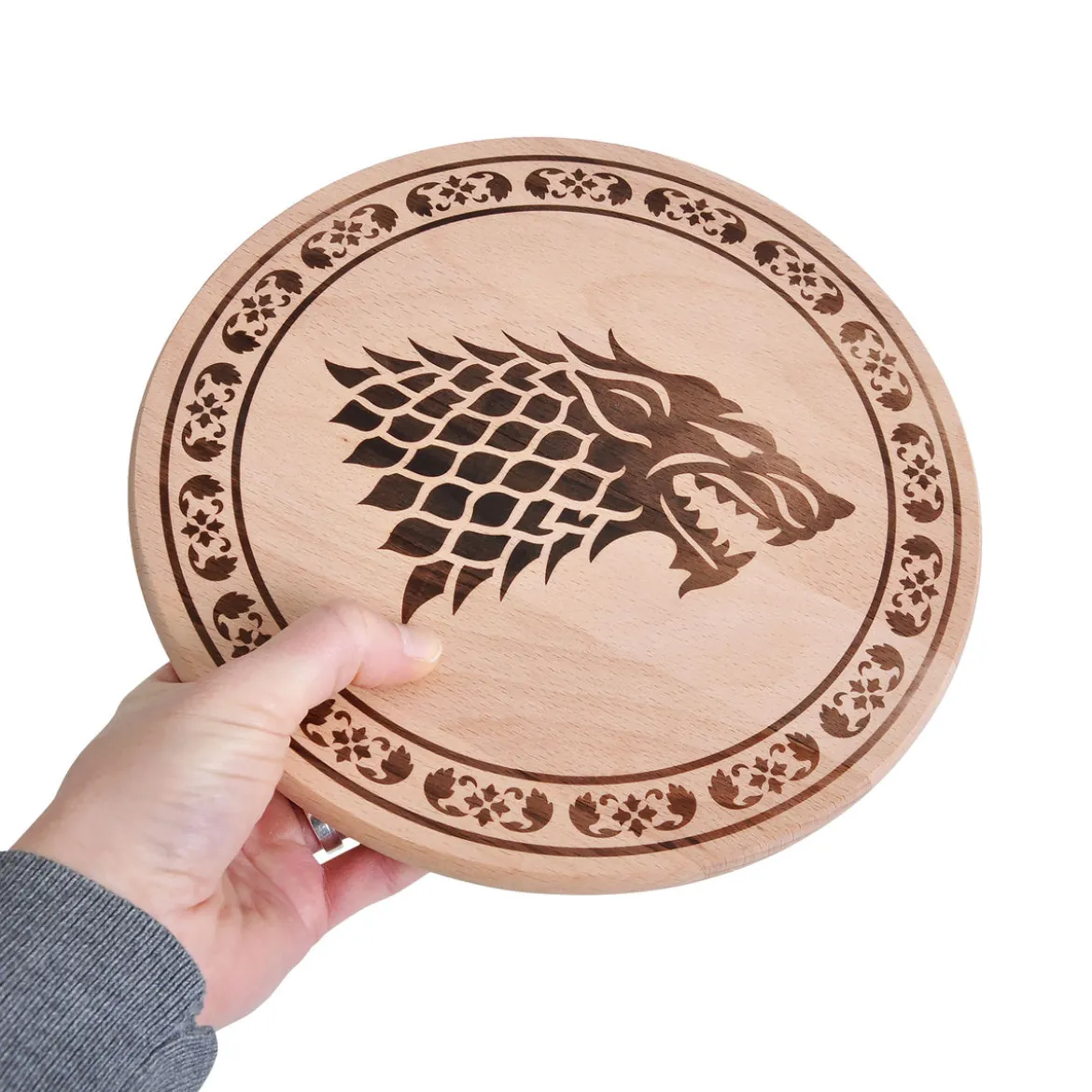 Game of Thrones - House Stark Schneidebrett Buche