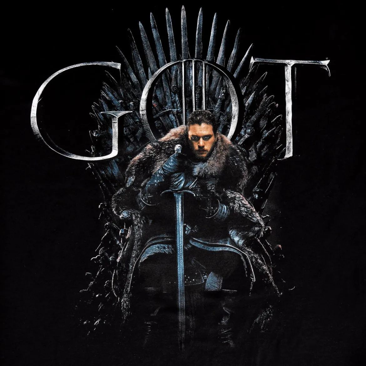 Game of Thrones - Jon Snow For The Throne T-Shirt schwarz