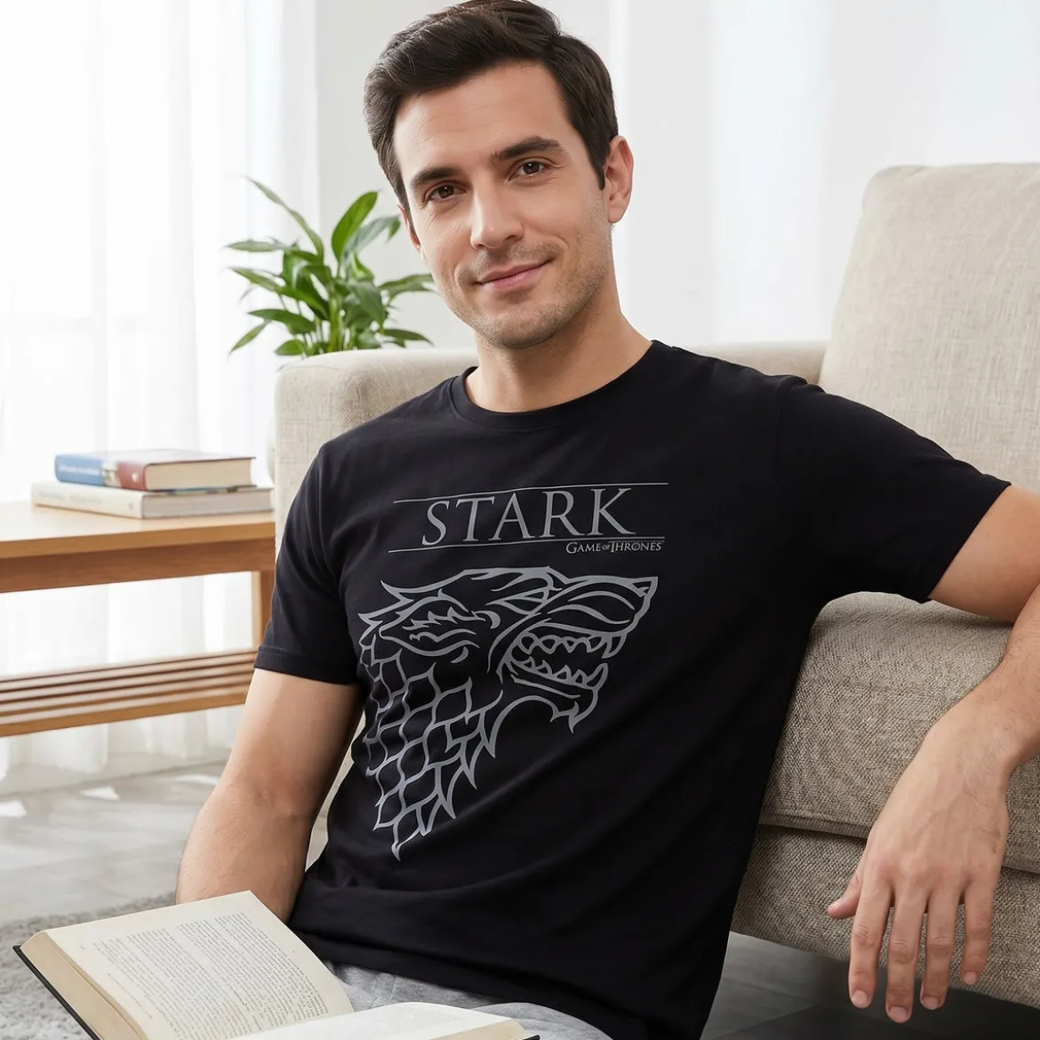 Game of Thrones - Schattenwolf House Stark T-Shirt schwarz