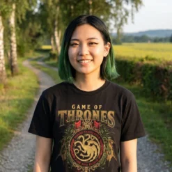 Game of Thrones - Targaryen Ornaments T-Shirt schwarz