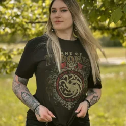 Game of Thrones - Targaryen Ornaments T-Shirt schwarz