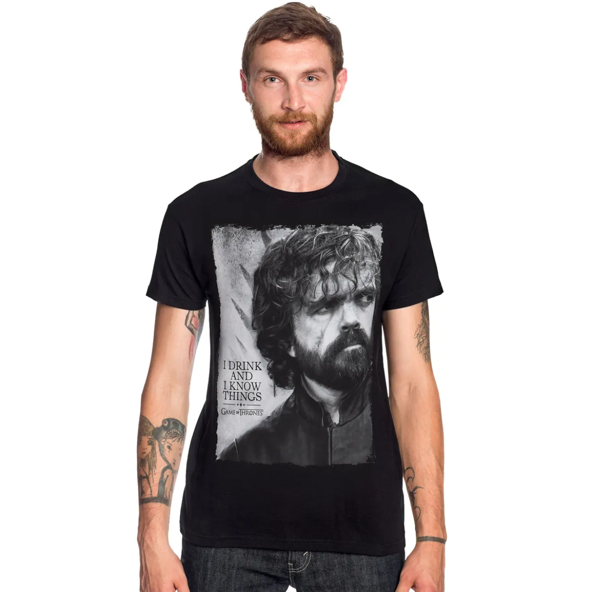 Game of Thrones - Tyrion Drink And Know Things T-Shirt schwarz