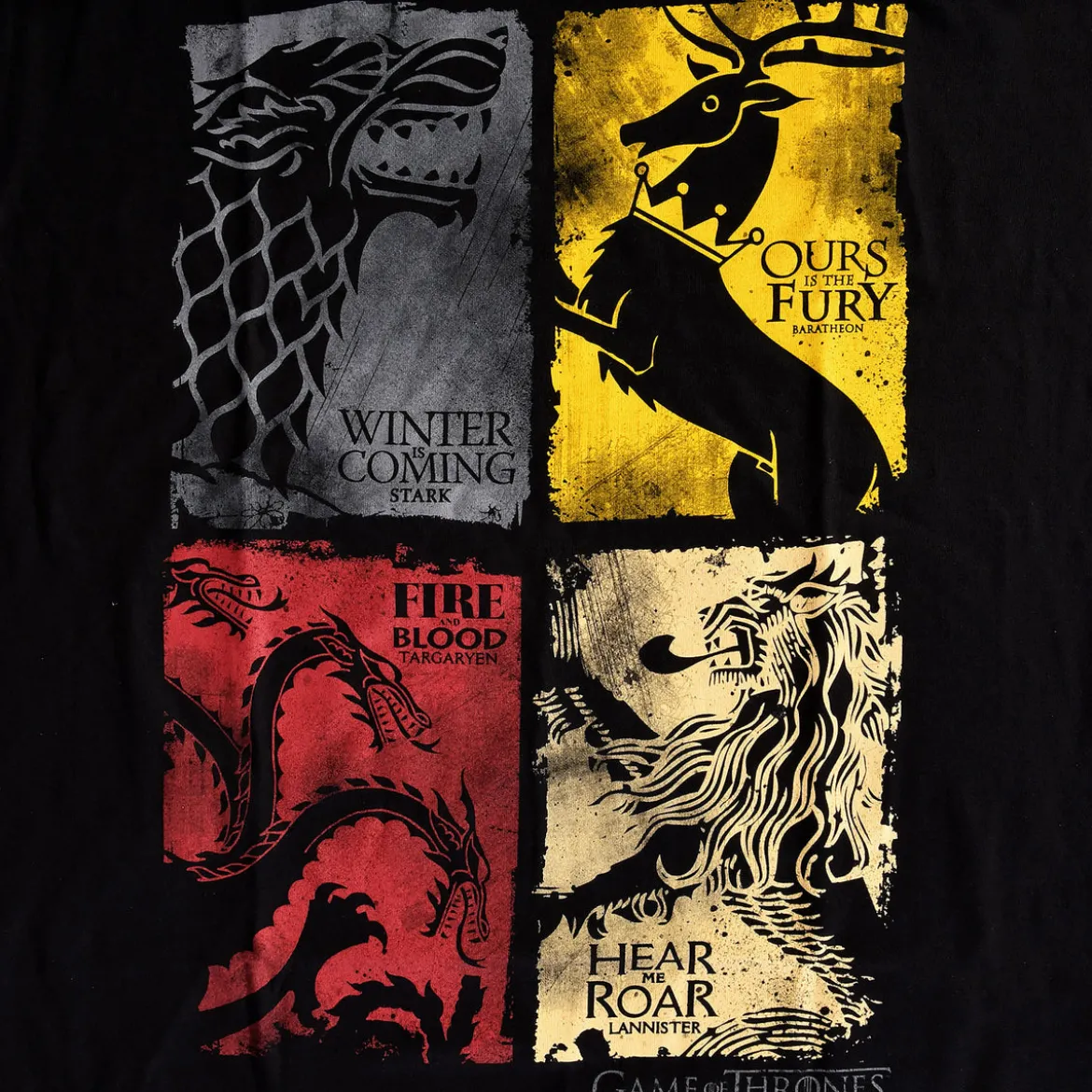 Game of Thrones - Wappen distressed T-Shirt schwarz
