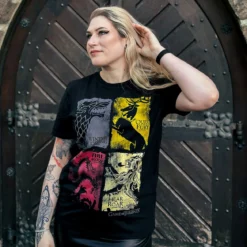 Game of Thrones - Wappen distressed T-Shirt schwarz