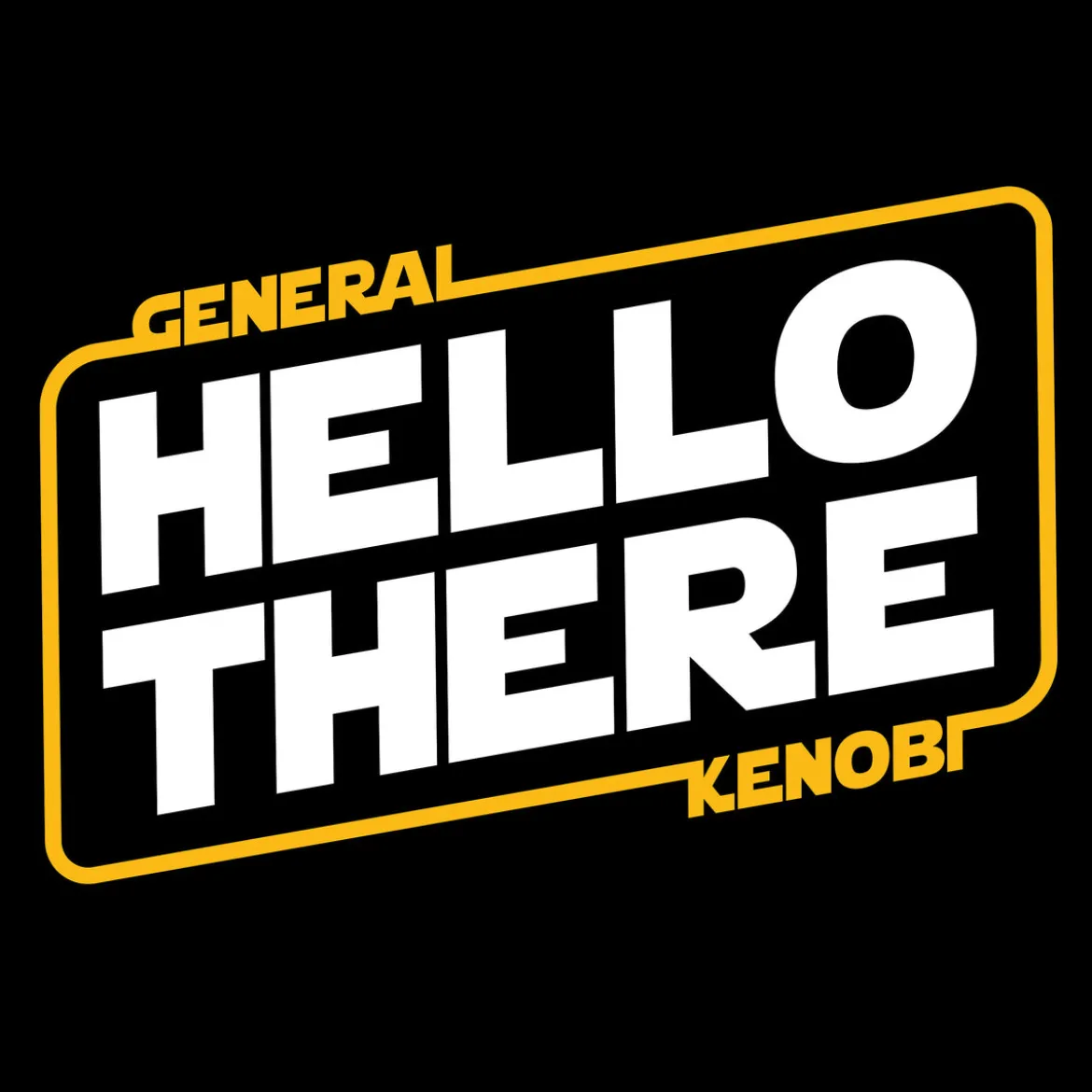 General Kenobi Hello There T-Shirt für Star Wars Fans schwarz