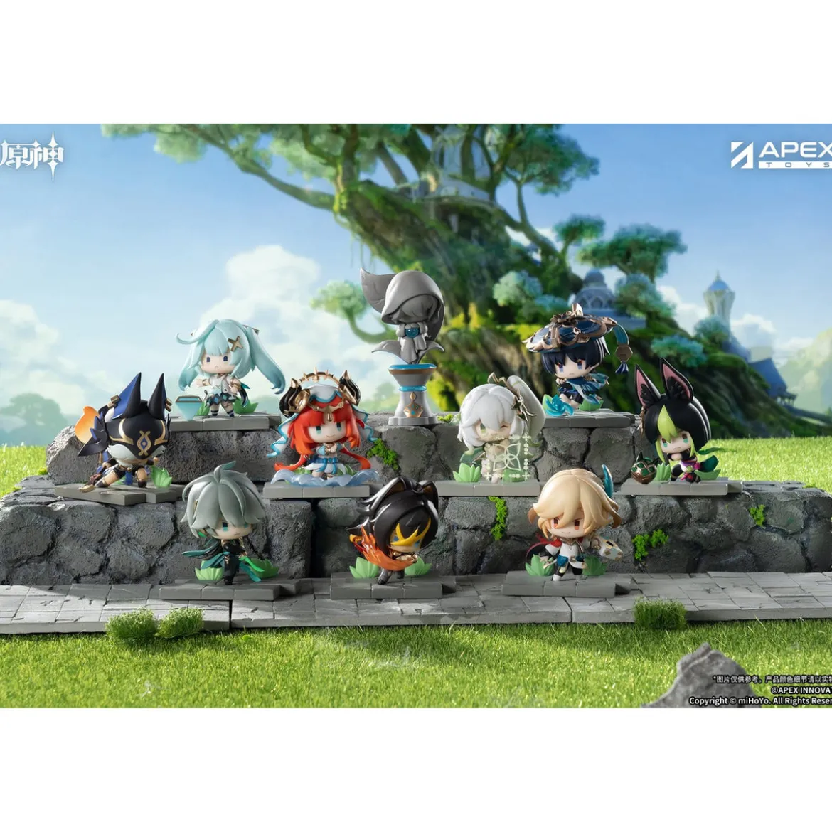 Genshin Impact - Battle Scene Sumeru Minifiguren Blind Box Display