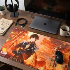 Genshin Impact - Devil Mission The Approaching Star - Zhongli und Tartaglia Mousepad