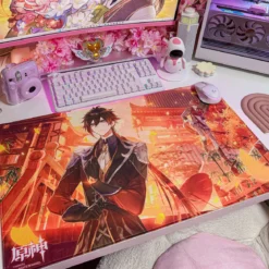 Genshin Impact - Devil Mission The Approaching Star - Zhongli und Tartaglia Mousepad