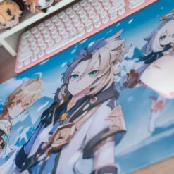 Genshin Impact - White Dust and Snow Shadow Mousepad