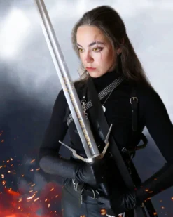 Geralt von Riva Silberschwert Replik mit Scheide für Witcher Fans
