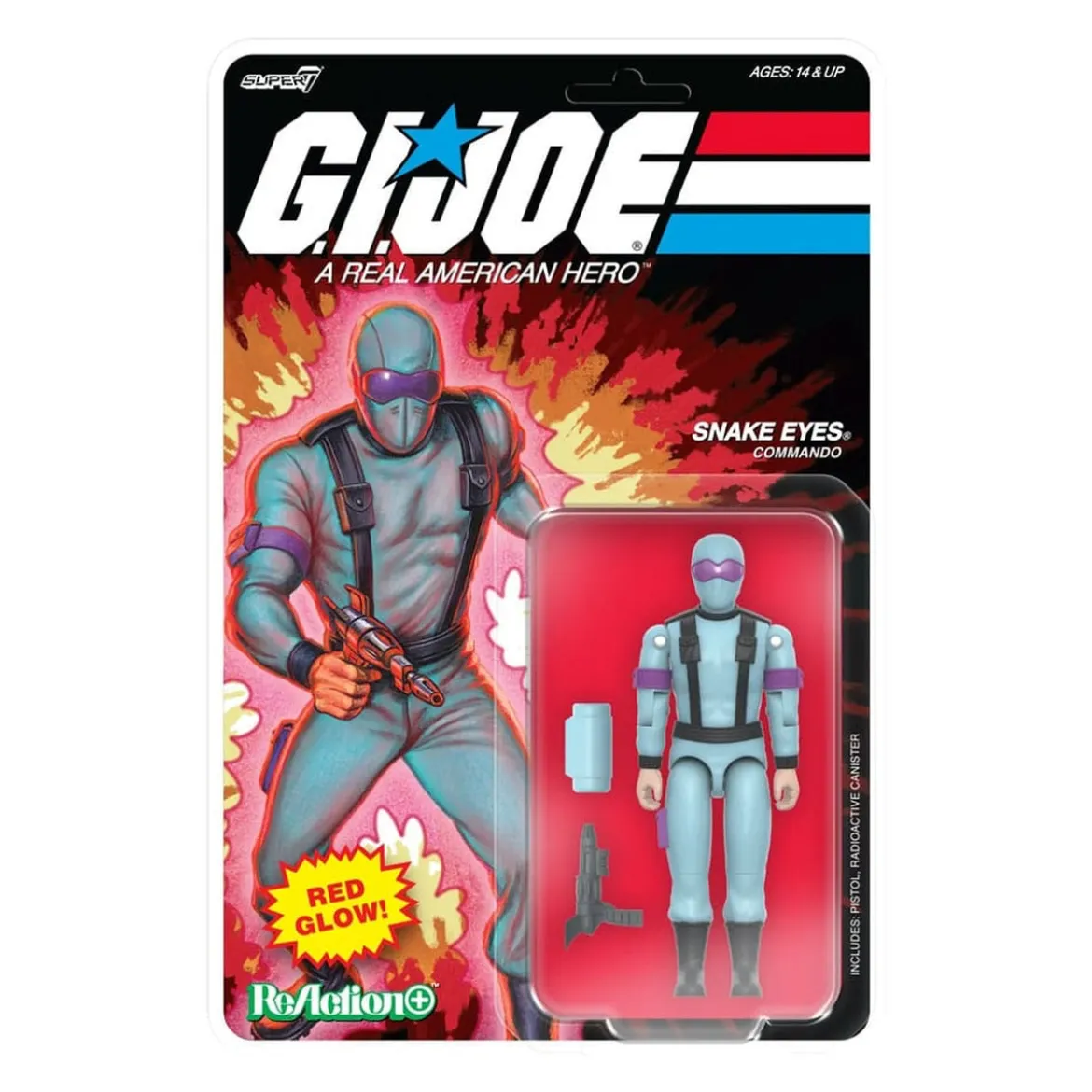 GI Joe ReAction+ Actionfigur Wave 06 Snake Eyes (Red Glow, Crystal Poison) 10 cm
