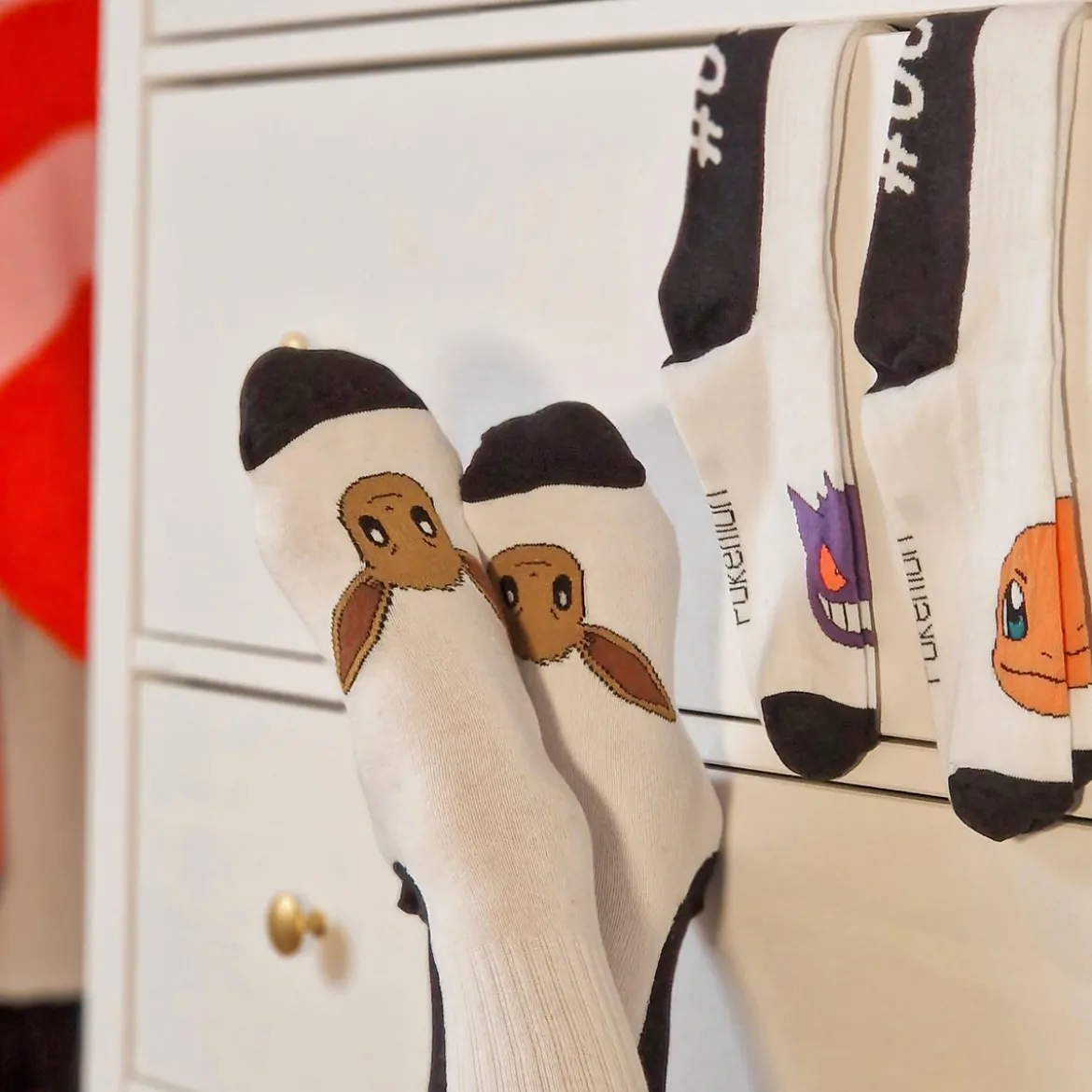 Glumanda, Gengar und Evoli Socken 3er Set - Pokemon
