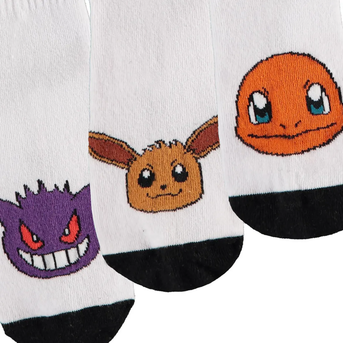 Glumanda, Gengar und Evoli Socken 3er Set - Pokemon