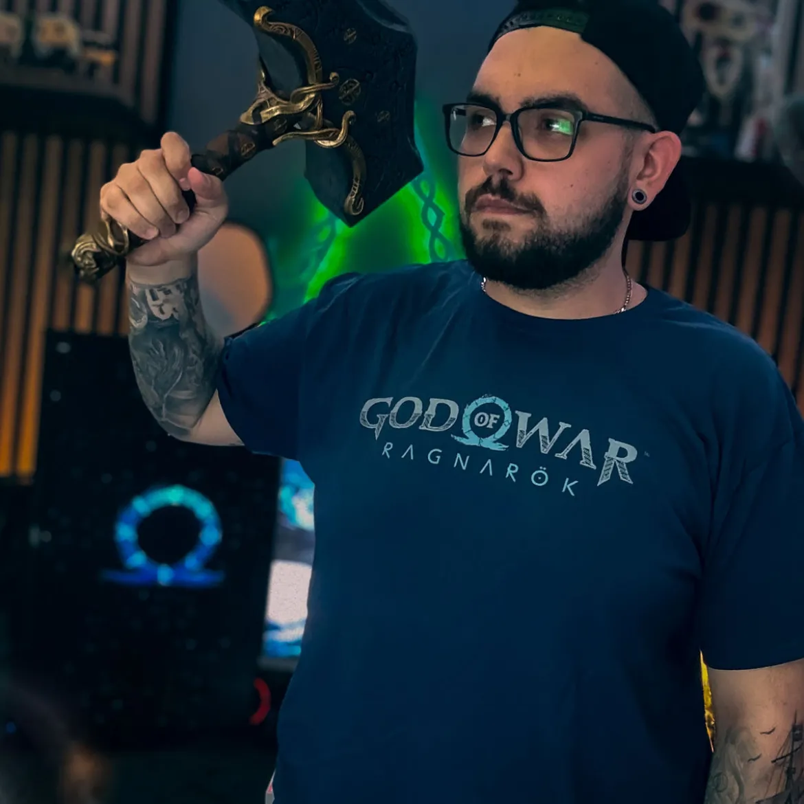 God of War Ragnarok - Logo T-Shirt blau
