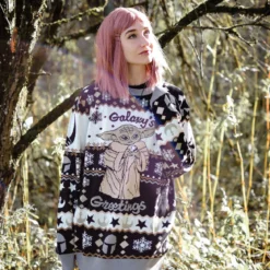 Grogu Galaxys Greetings Strickpullover - Star Wars The Mandalorian