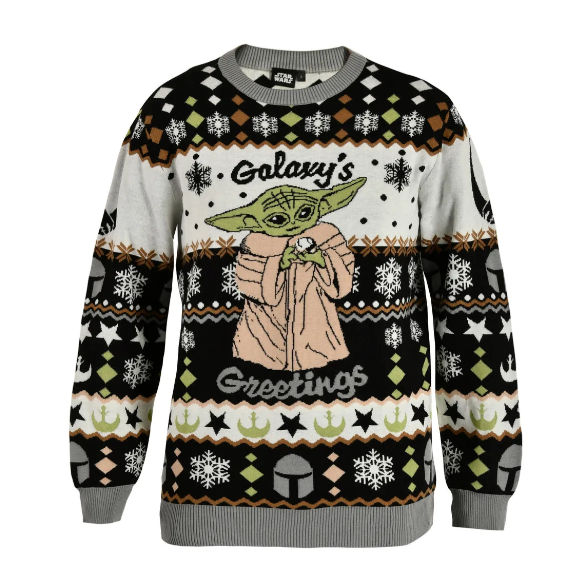 Grogu Galaxys Greetings Strickpullover - Star Wars The Mandalorian