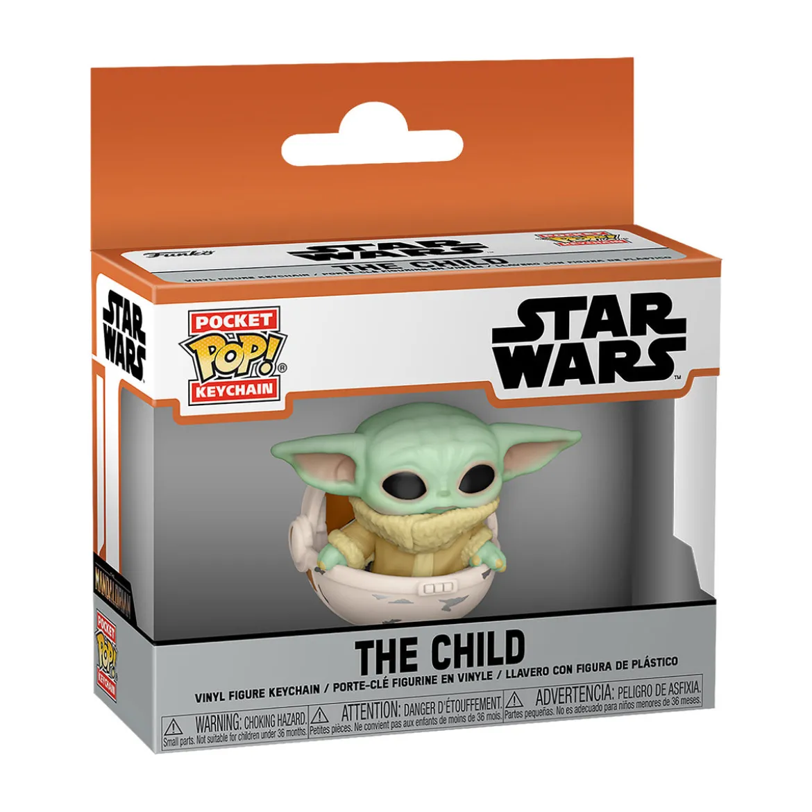 Grogu in Wiege Funko Pop Schlüsselanhänger - Star Wars The Mandalorian