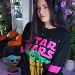 Grogu Oversize Sweater schwarz - Star Wars The Mandalorian