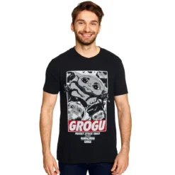 Grogu Protect Attack Snack T-Shirt - Star Wars The Mandalorian