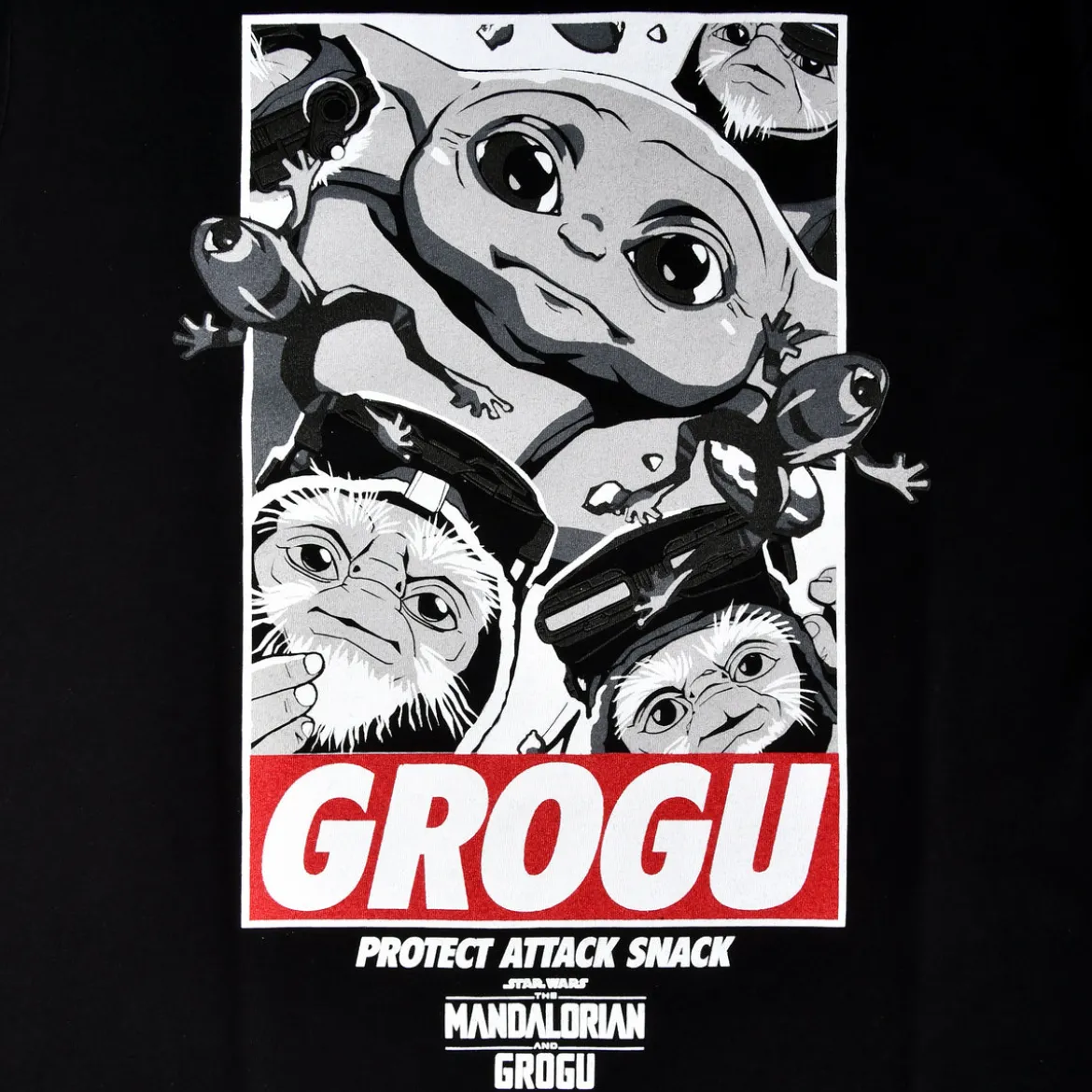 Grogu Protect Attack Snack T-Shirt - Star Wars The Mandalorian
