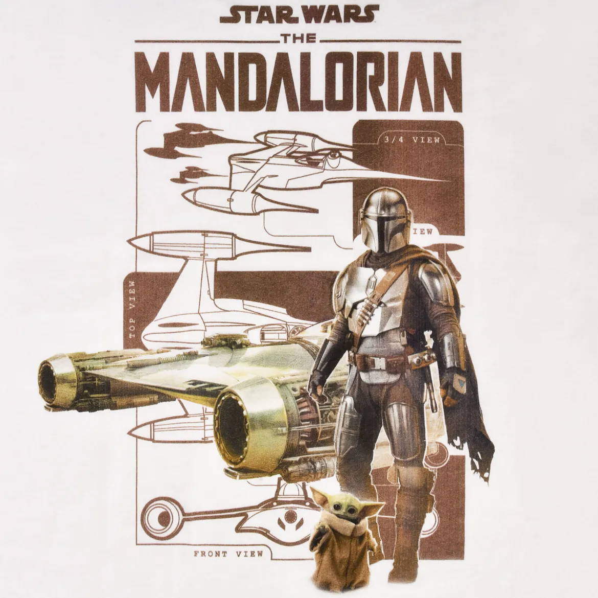 Grogu und Mandalorianer T-Shirt weiß - Star Wars The Mandalorian