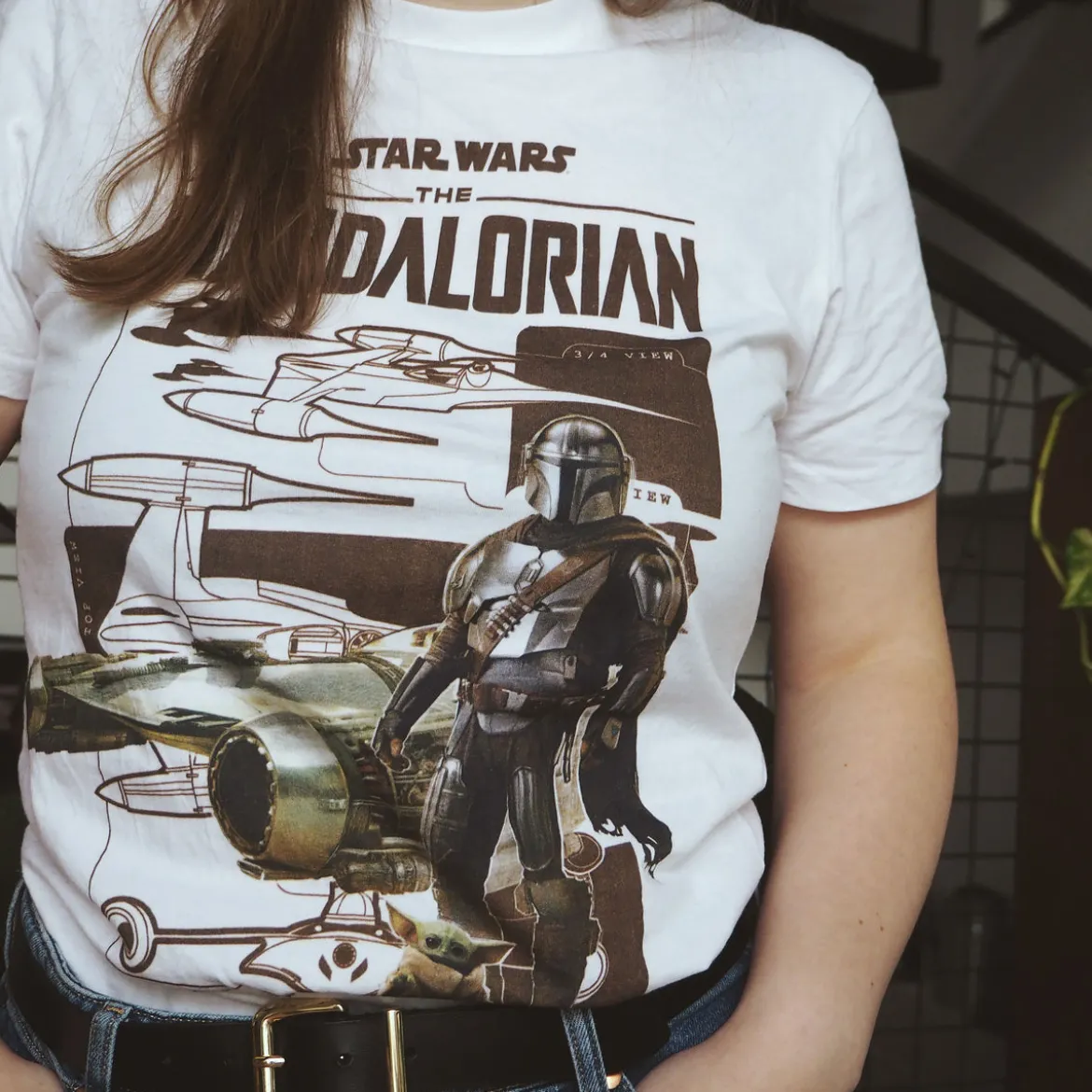 Grogu und Mandalorianer T-Shirt weiß - Star Wars The Mandalorian
