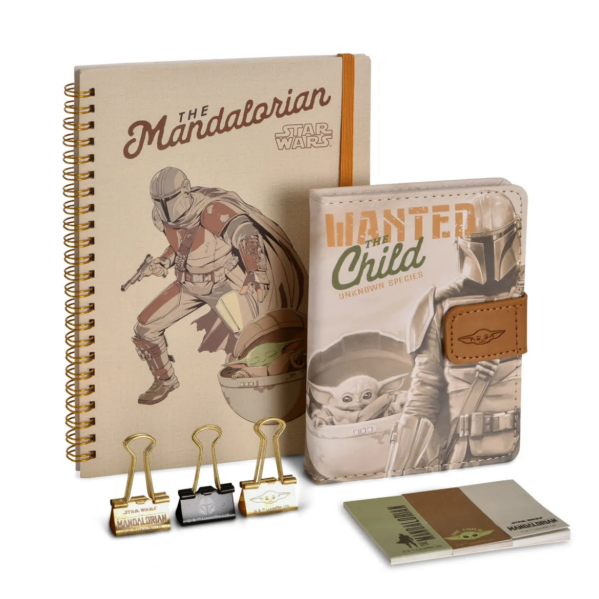 Grogu und Mando Wanted Schreibset - Star Wars The Mandalorian
