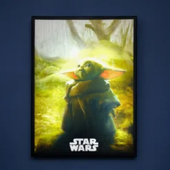Grogu Wandbild mit Licht - Star Wars The Mandalorian