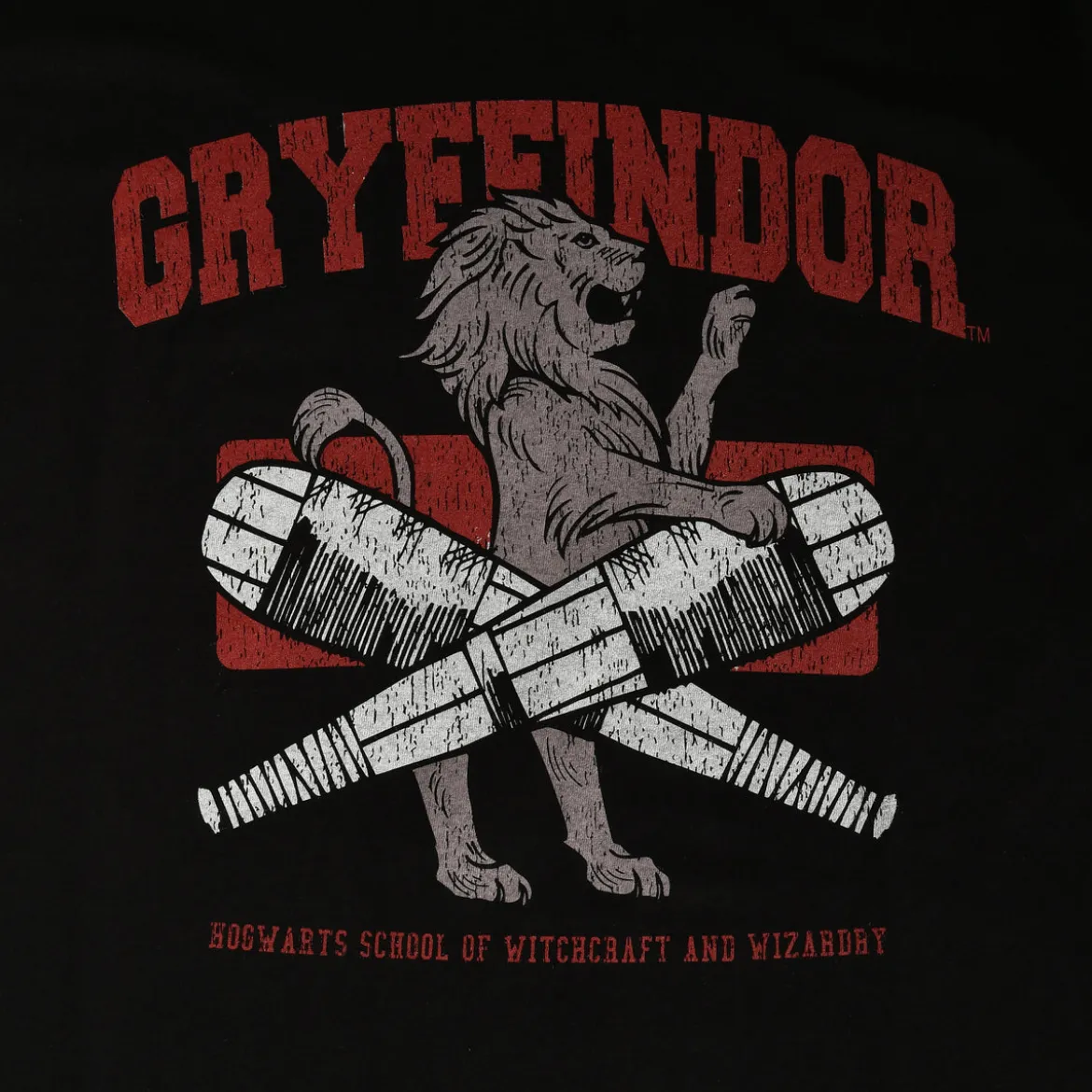 Gryffindor Quidditch College T-Shirt schwarz - Harry Potter