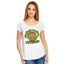 Guardians of the Galaxy - Groot Cuteness T-Shirt Damen Loose Fit weiß