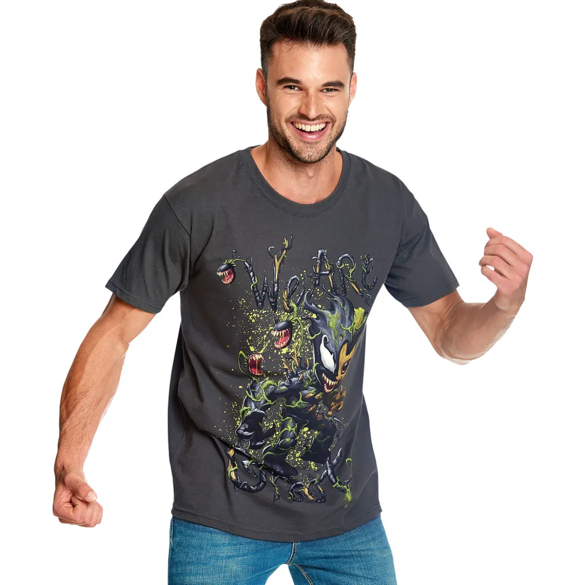 Guardians of the Galaxy - Venomized Groot T-Shirt grau