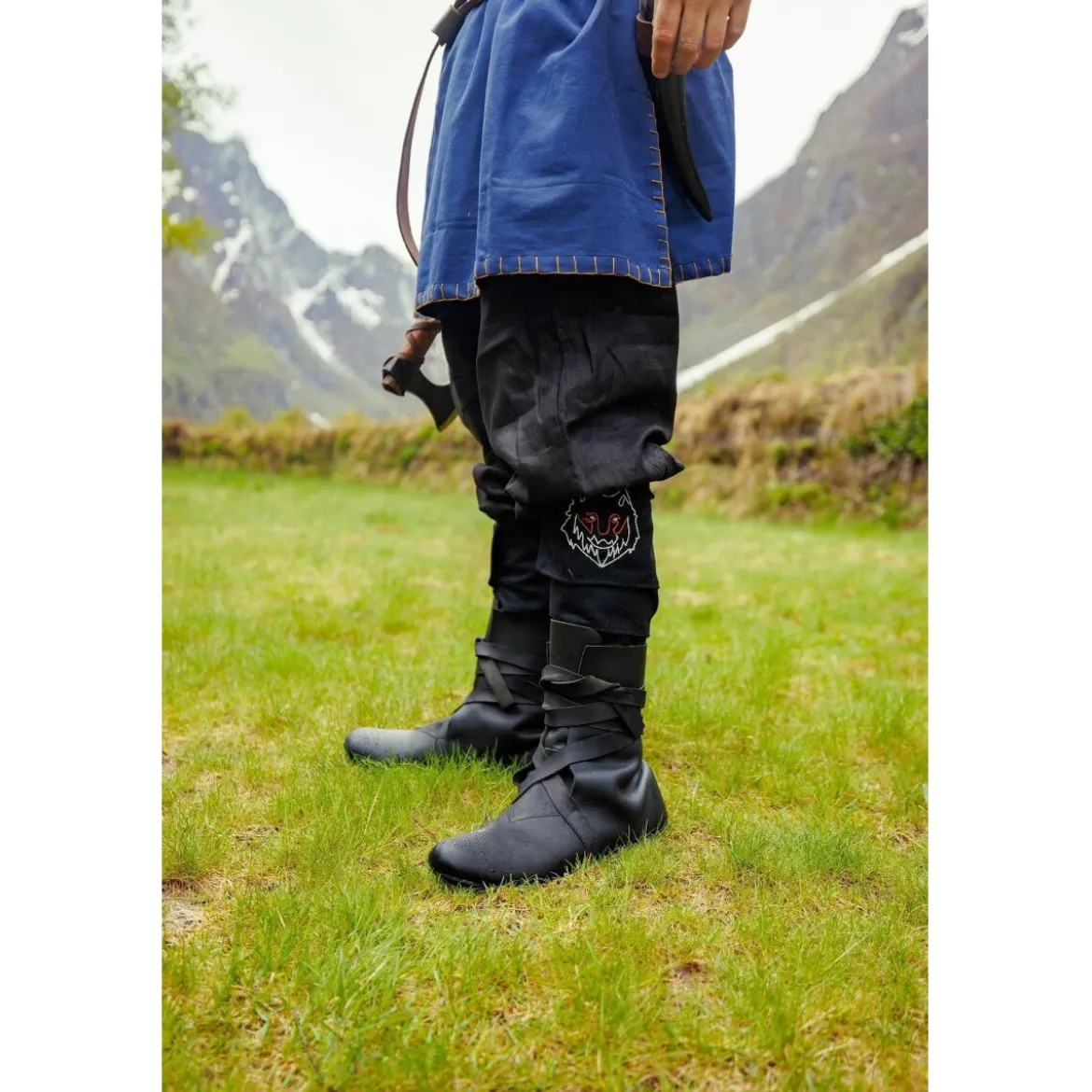 Haithabu Stiefel aus Nubukleder Floki schwarz