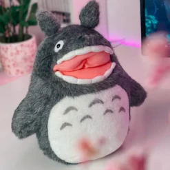 Happy Totoro Plüsch Figur grau