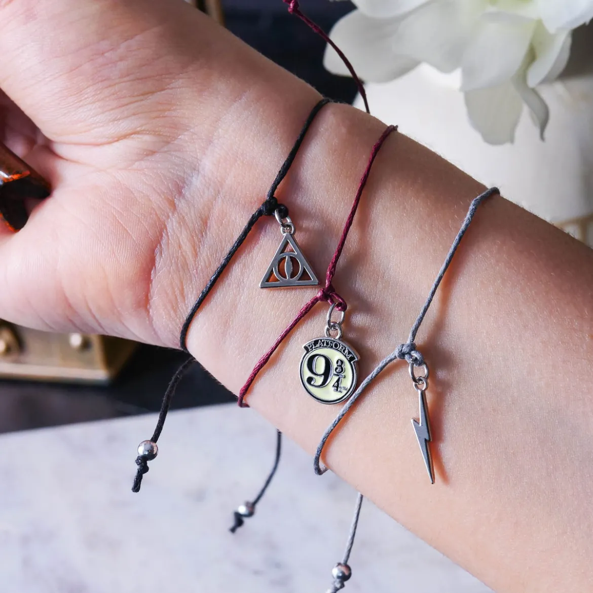 Harry Potter - Armbänder mit Anhänger 3er Set
