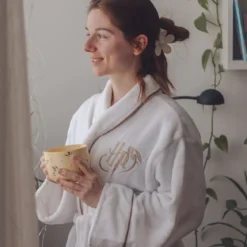 Harry Potter - Goldener Schnatz Bademantel Damen weiß