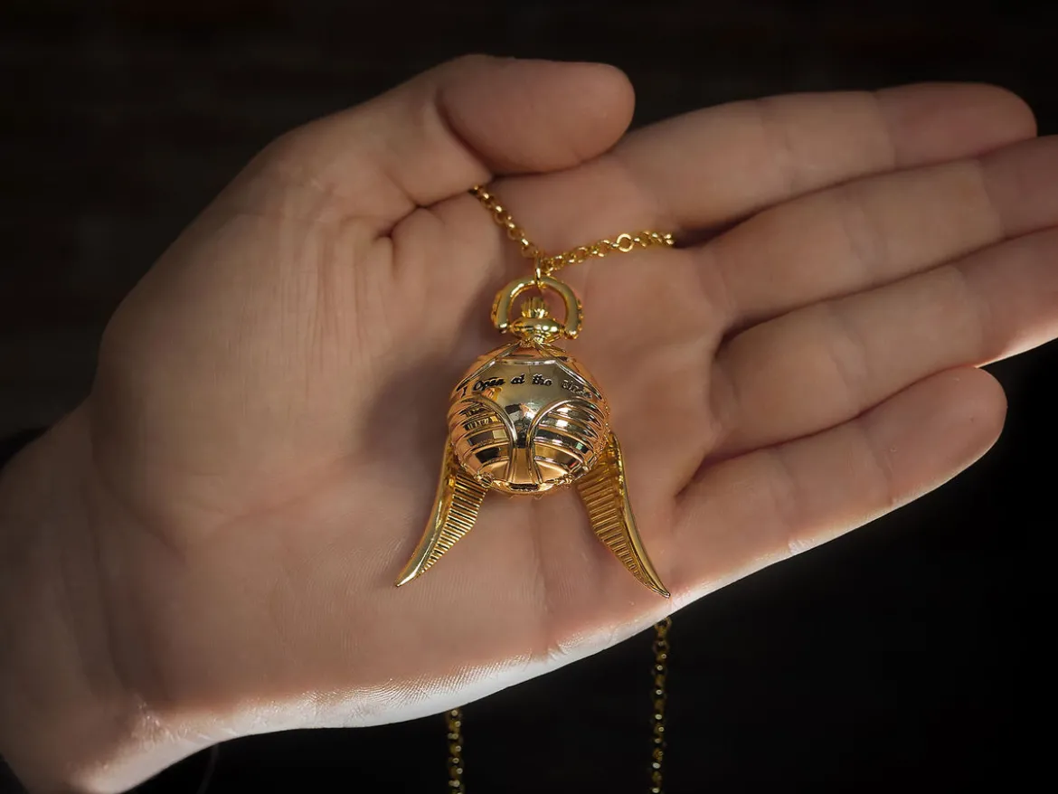 Harry Potter - Goldener Schnatz Kette mit Uhr