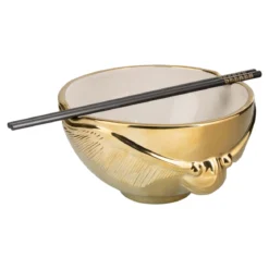 Harry Potter - Goldener Schnatz Ramen Schale mit Ess-Stäbchen