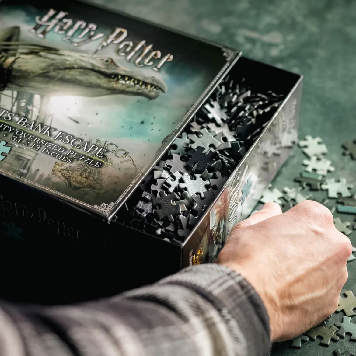Harry Potter - Gringotts Bank mit Drache Premium Puzzle