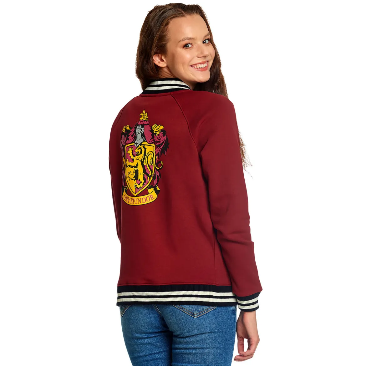 Harry Potter - Gryffindor Wappen College Jacke Damen rot