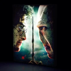 Harry Potter - Harry vs. Voldemort Wandbild mit Licht