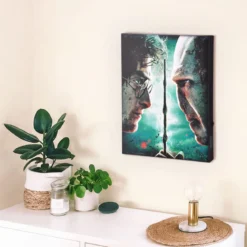 Harry Potter - Harry vs. Voldemort Wandbild mit Licht